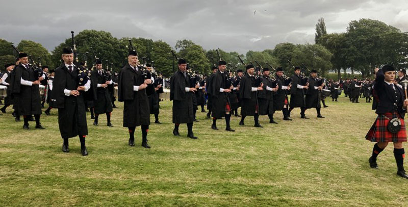 Field Marshal Montgomery marching off the Levengrove field as 2023 Scottish Champions.