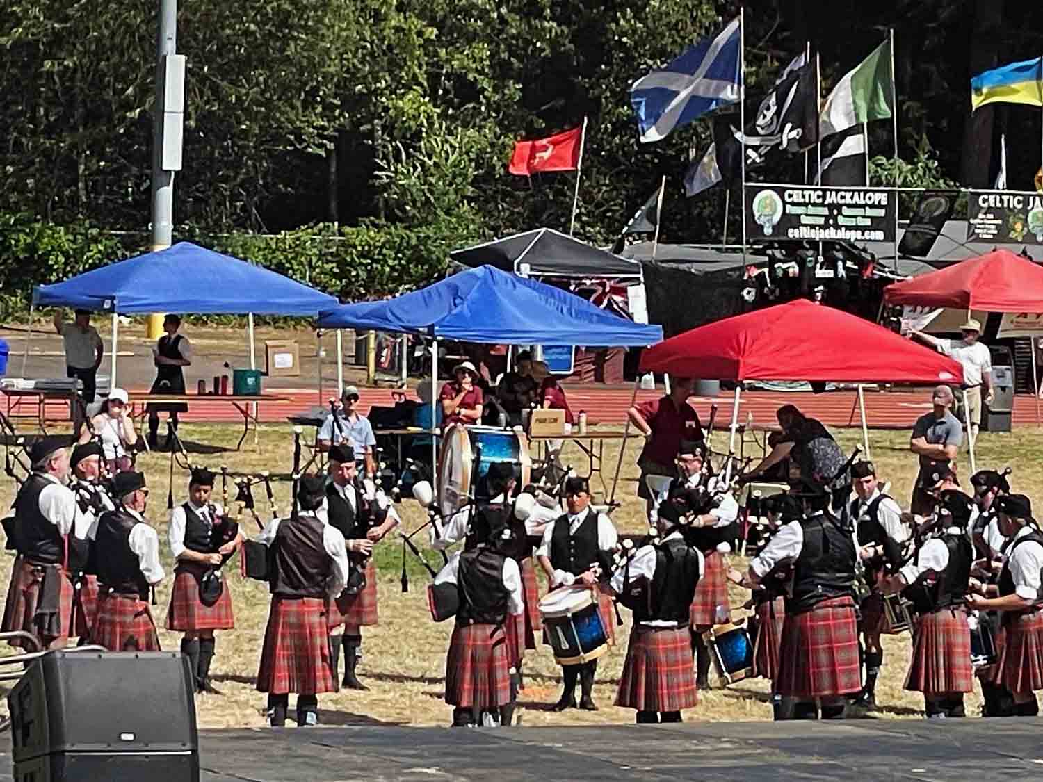 Portland Metro competing at the 2023 Portland Highland Games.