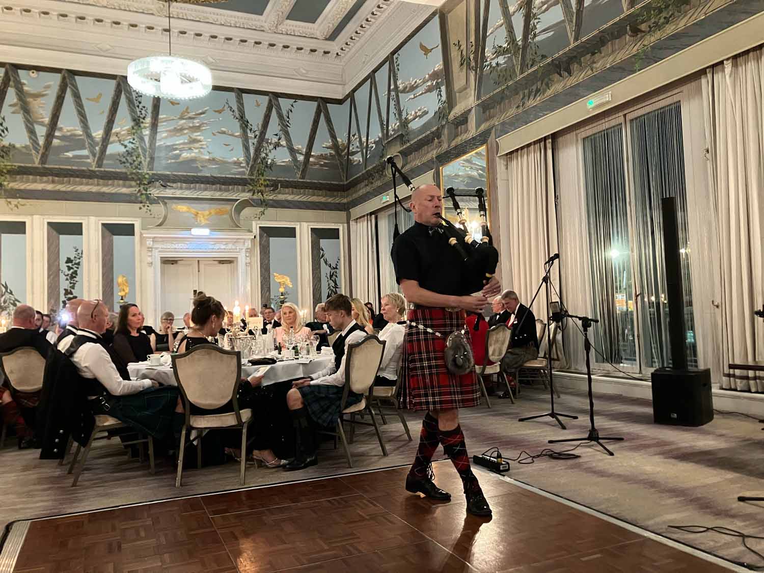 Iain Speirs performing at the 2023 Captain John A. MacLellan MBE Memorial Dinner & Recital Competition