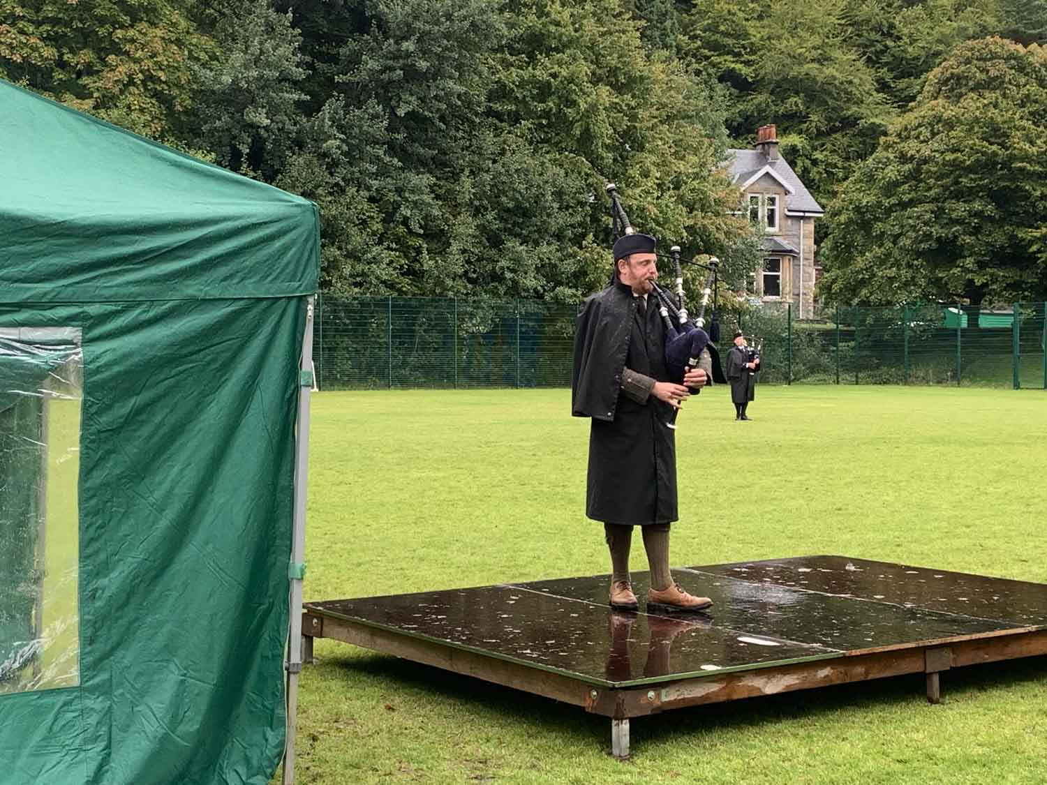 James Duncan MacKenzie braving the elements at the Argyllshire Gathering.