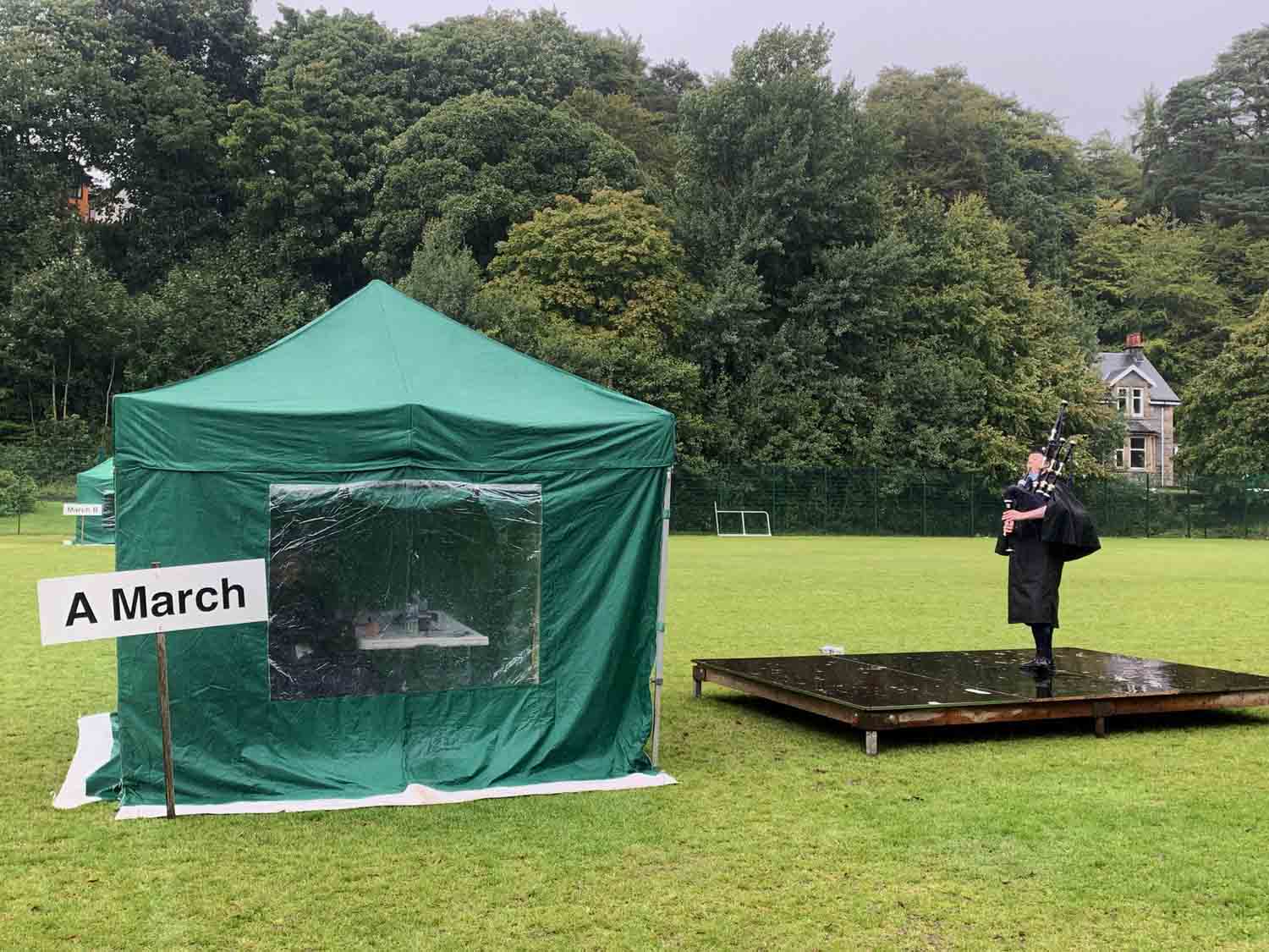 Sarah Muir playing a march at Oban.