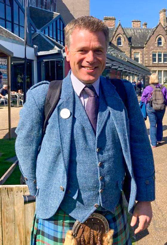 Innes Smith outside of Eden Court Theatre.