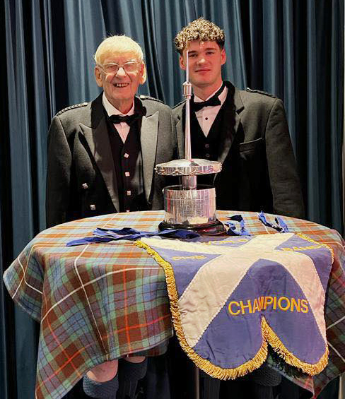 Kerr McQuillan, right, with his mentor the legendary Tom Brown.