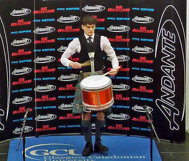 2023 World Solo Snare Drumming Champion: Kerr McQuillan; Cameron Sinclair wins Tenor title