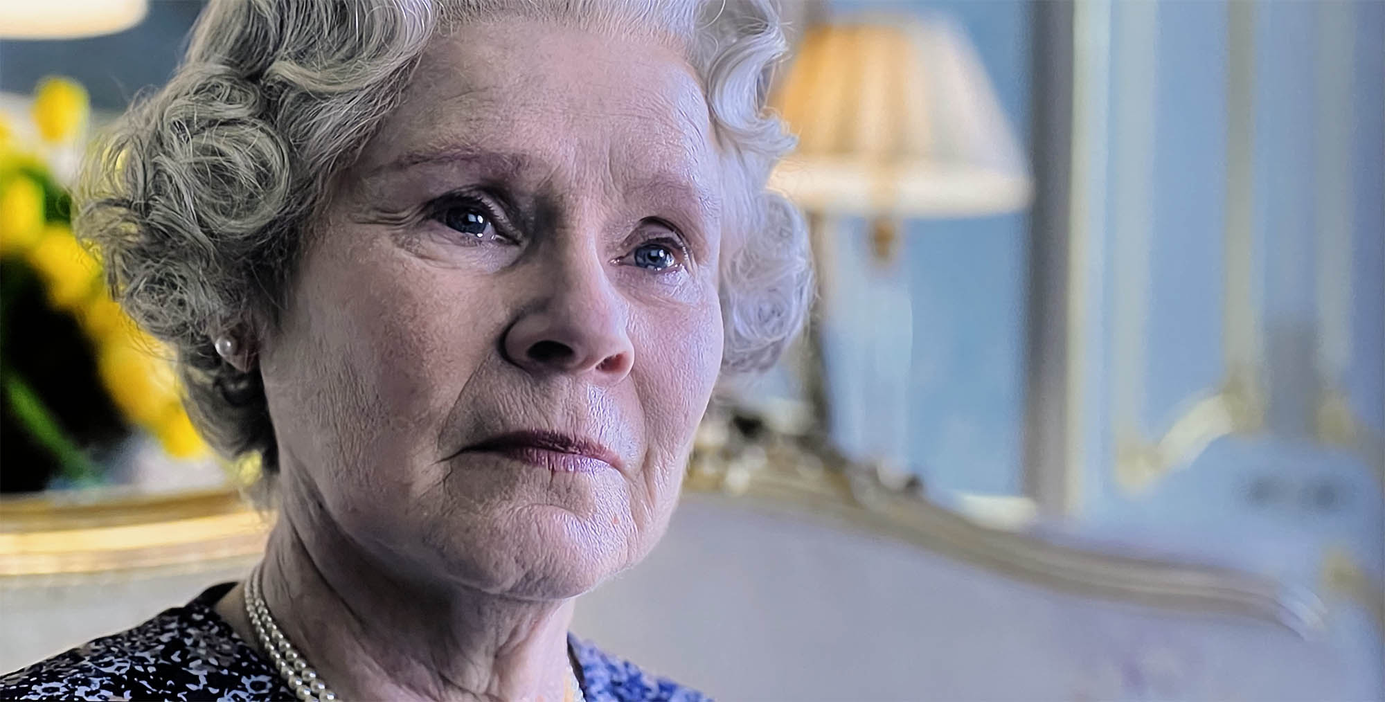 Imelda Staunton, playing Queen Elizabeth II, gets teary-eyed hearing Lorne MacDougall's rendition of "Sleep, Deary, Sleep."