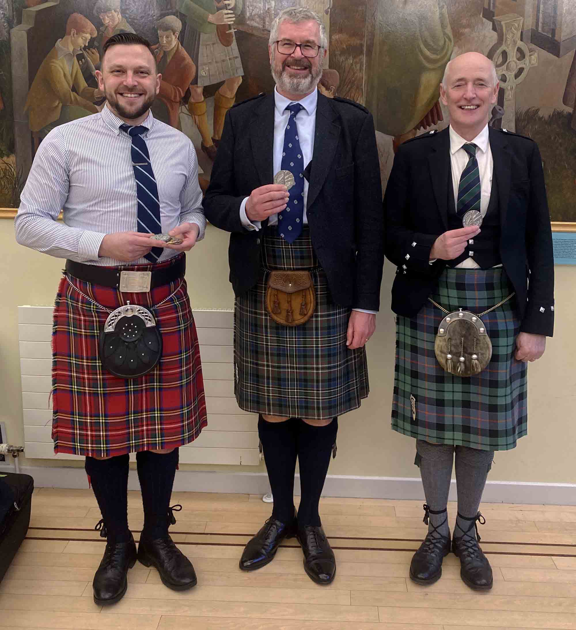 CLASP January 13, 2024 competition winners John Frater, Grade 1; Grade 2, Donald Morrison; and Adam Aitchison, Grade 3.