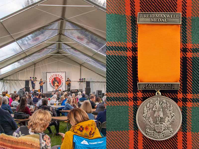 Pacific Rim Drumming Championships at BC Highland Games, winner receives Reid Maxwell Medal