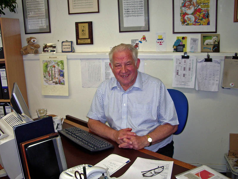 Ian Green in his Greentrax office, 2006.