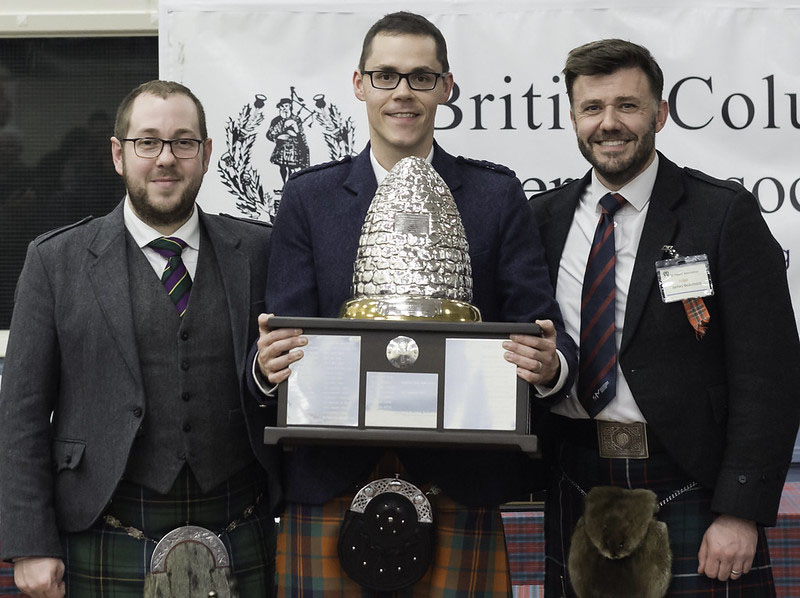 Knichel wins the Cairn, Biggs takes overall Open piping, JRMaxwell returns to competition at BC Annual Gathering