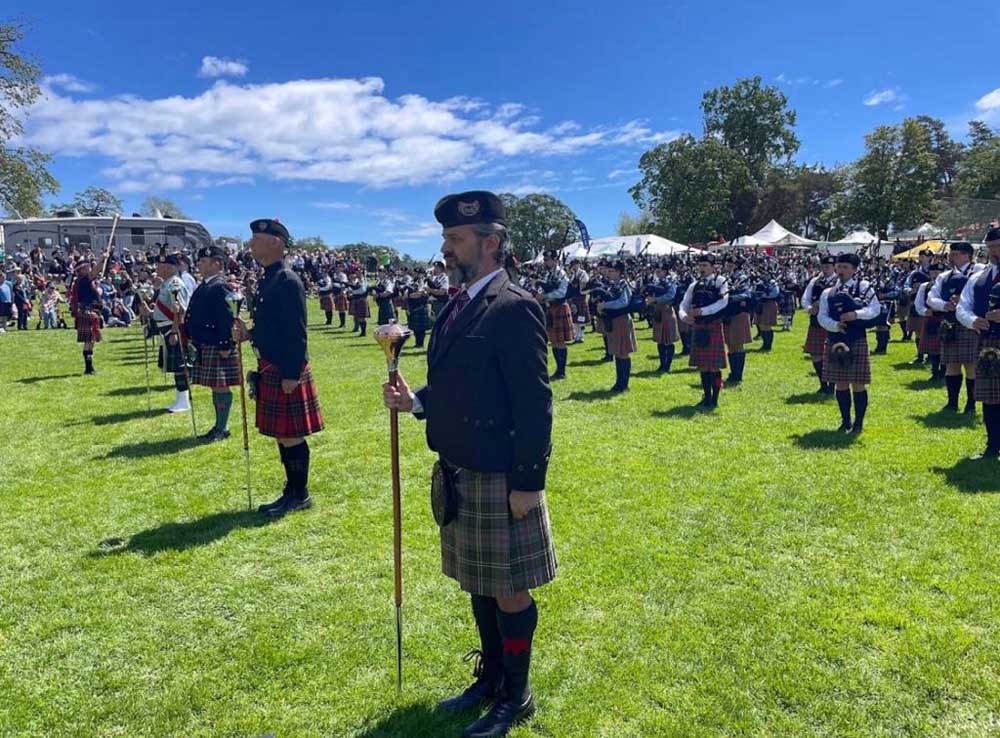 The closing ceremony at the 2024 Victoria Highland Games.