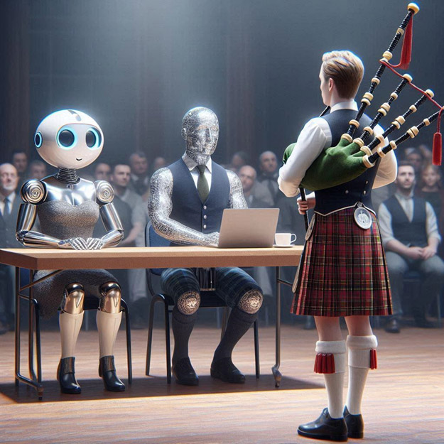 Image created by artificial intelligence. (And maybe there should be four drones at the back . . .)