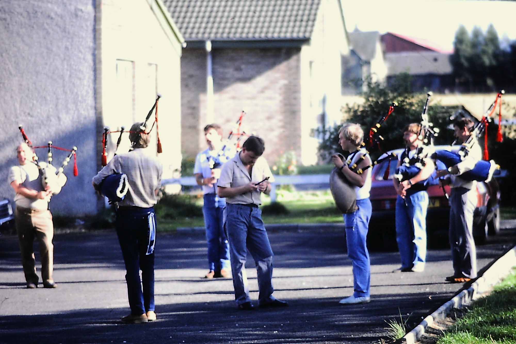 At a Polkemmet practice, East Whitburn Community Centre, August 1984.