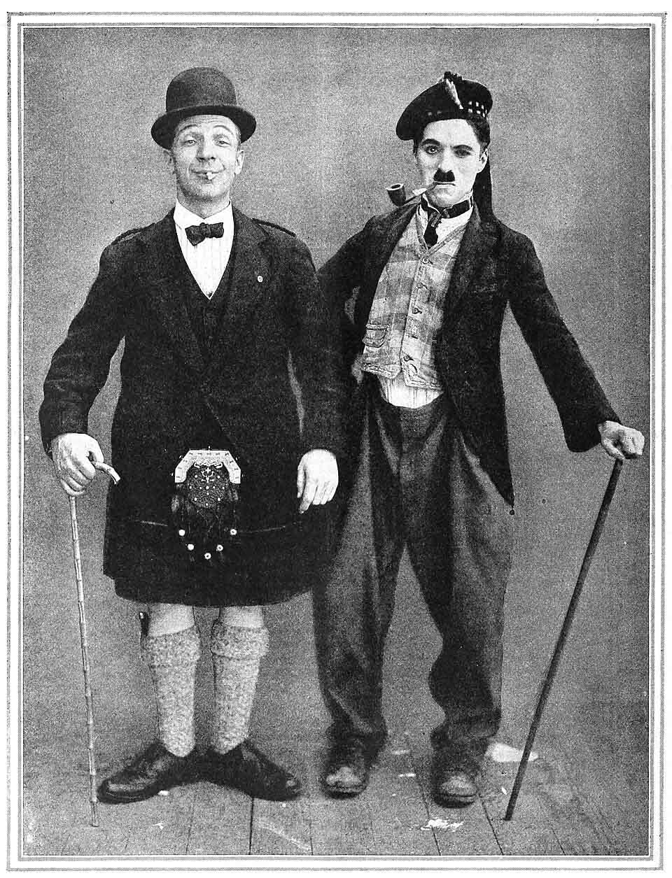 Harry Lauder and Charlie Chaplin, 1919.