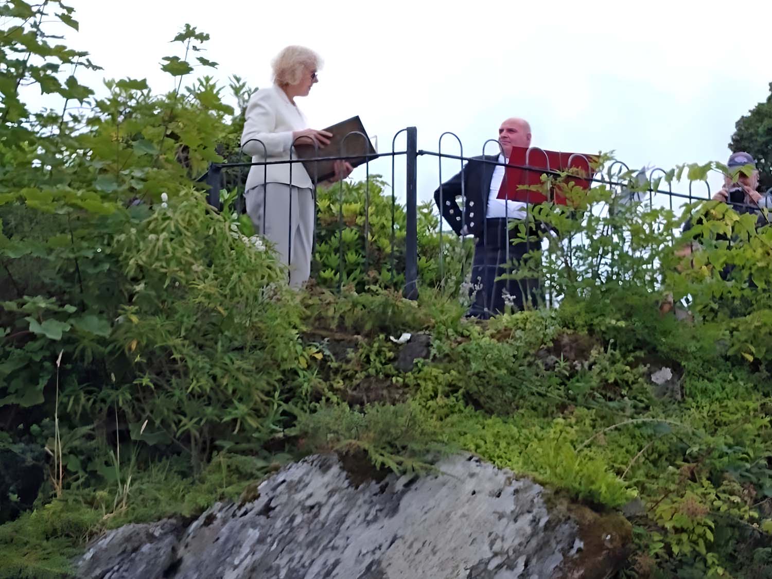 Members of the Dunoon Players rehearse their 15-minute piece on John McLellan.