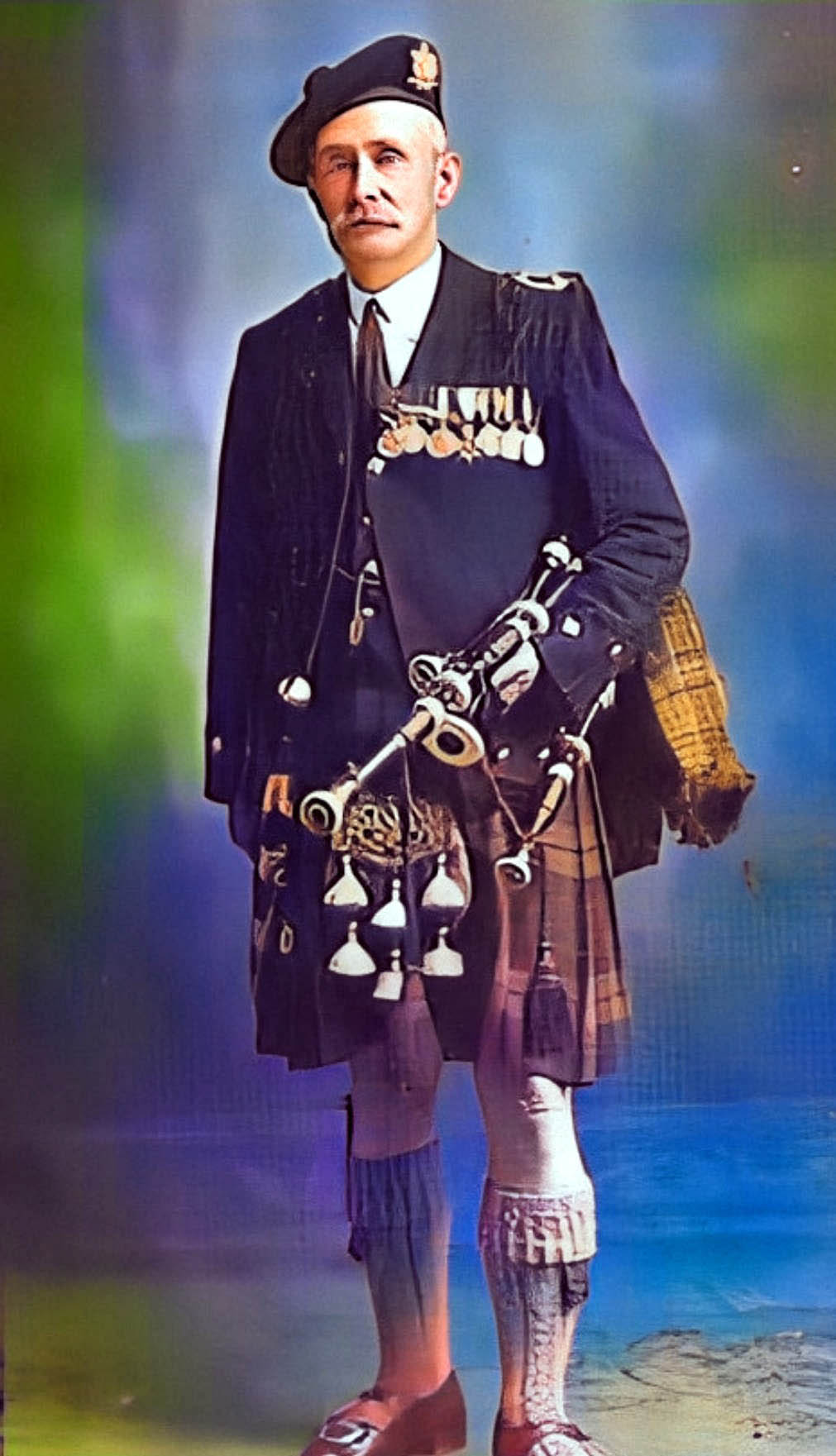 Ronan Maguire's most recent colour enhancement of the famous black and white photograph of Jock McLellan.
