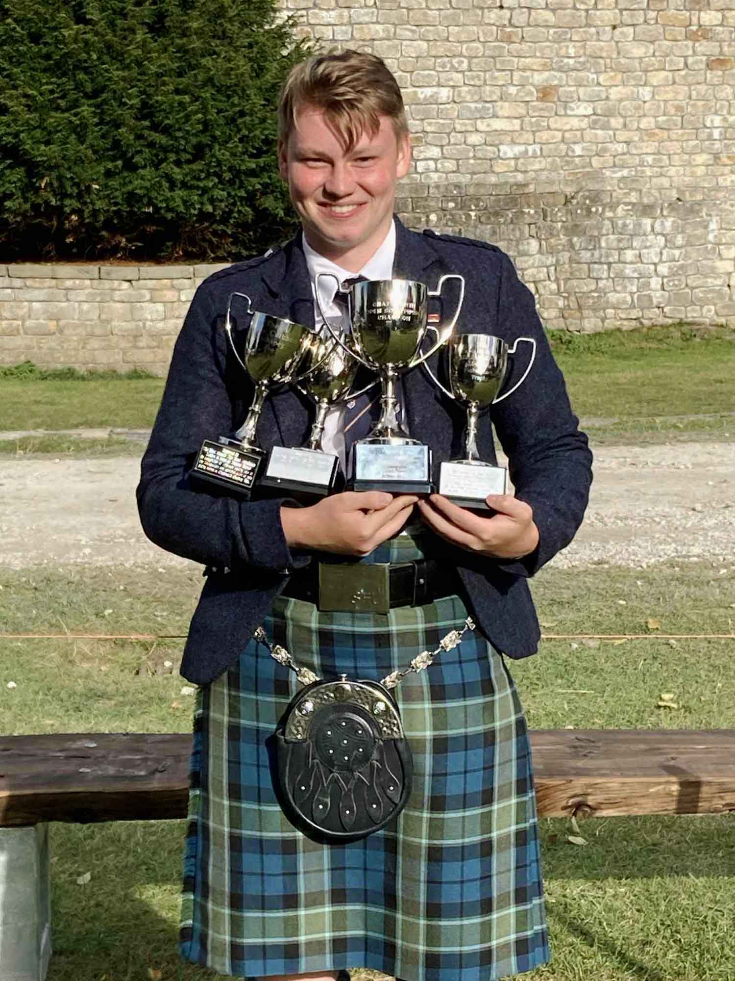 Cameron Bonar with his 2025 Chatsworth trophies