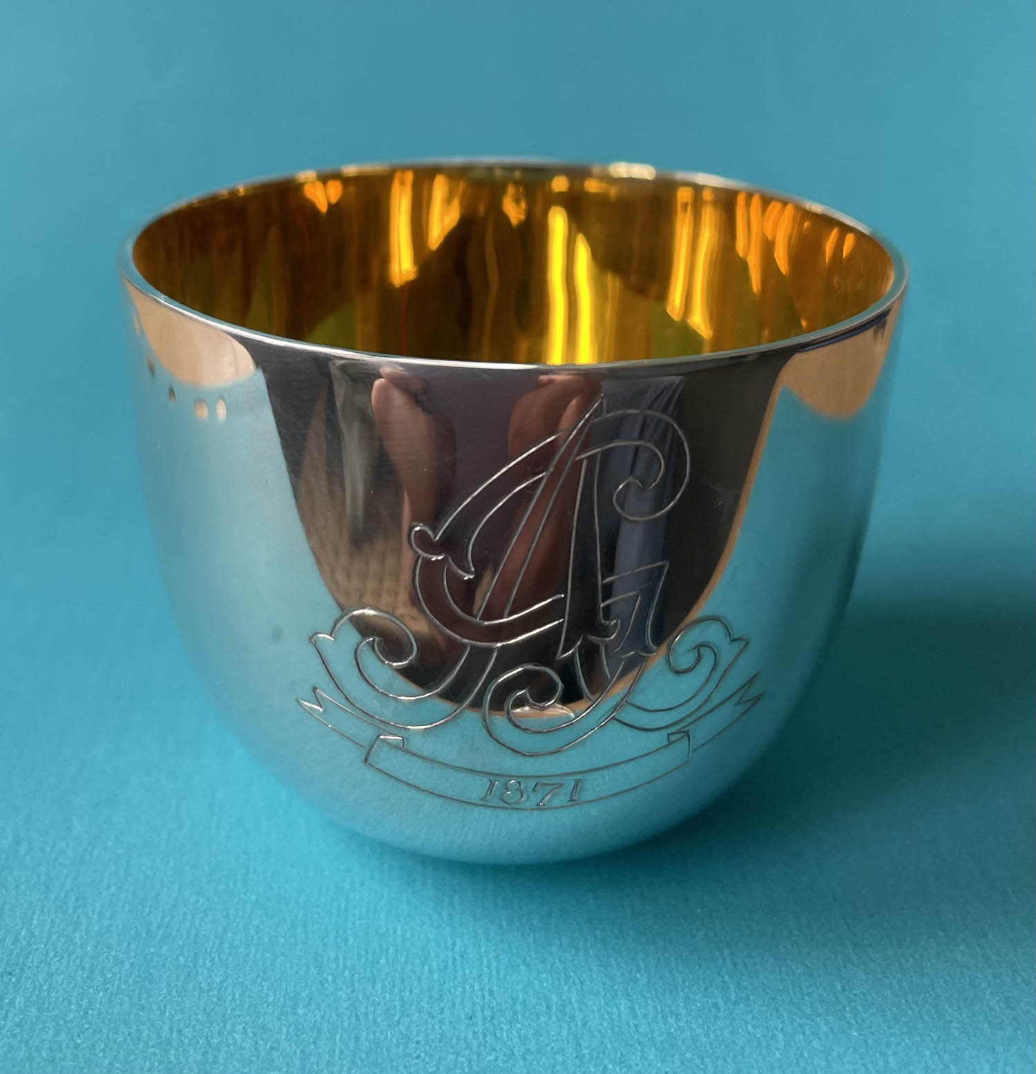 The special silver tumble cup donated by the Highland Society of London.