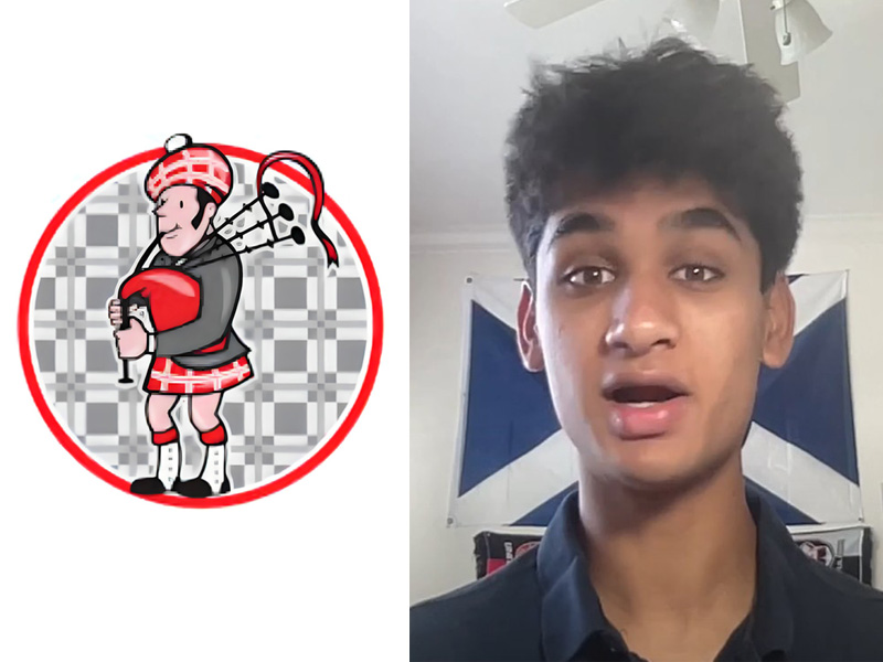 16-year-old Keshav Harpavat: determined to help cystic fibrosis patients through Highland piping