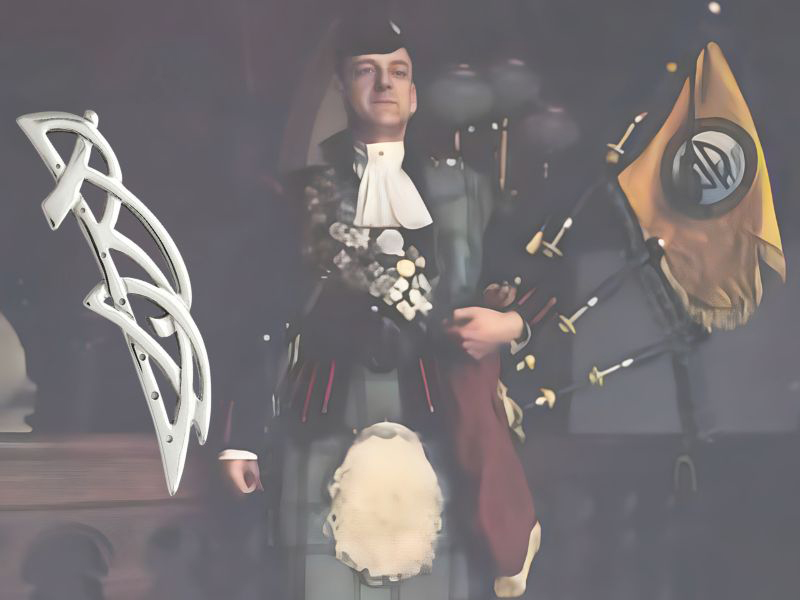 Like the man himself, John D. Burgess commemorative kilt pin is high style