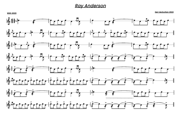 Click for the full pdf of Kerr McQuillan's score to "Ray Anderson"
