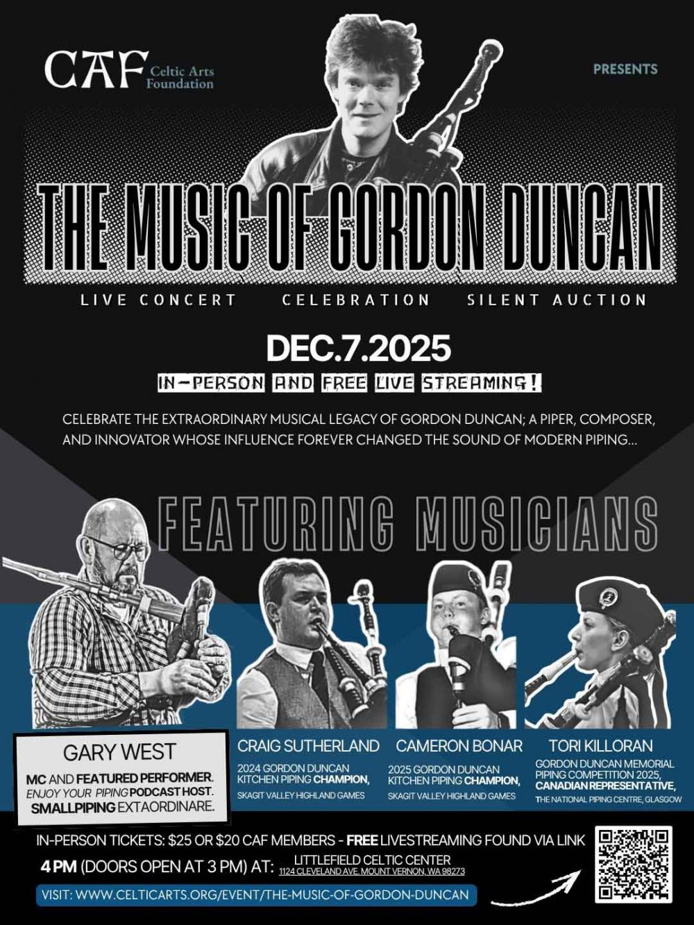 Celtic Arts Foundation to celebrate Gordon Duncan at Dec. 7th concert ...