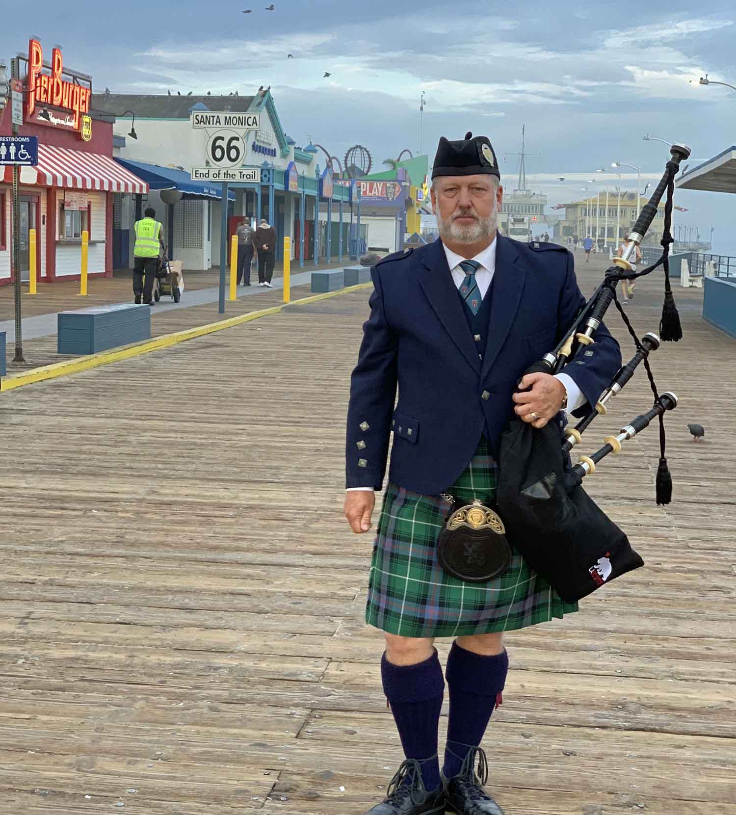 Scott MacDonald on the iconic Santa Monica Pier in Los Angeles.