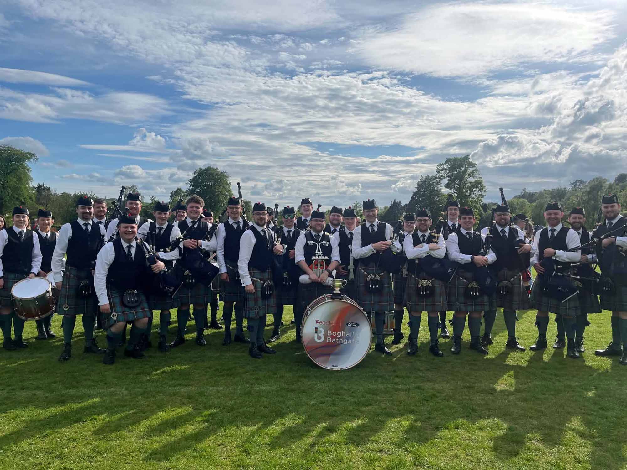 Peoples Ford Boghall & Bathgate Caledonia celebrates at the 2026 Dollar Competition