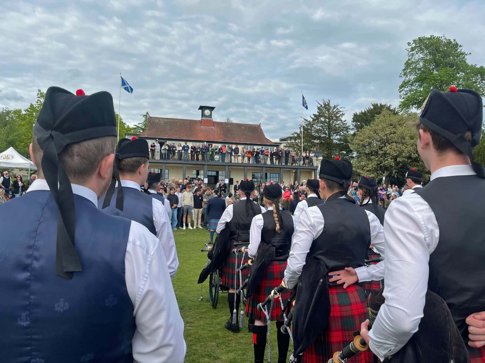 The view from the massed bands at Dollar