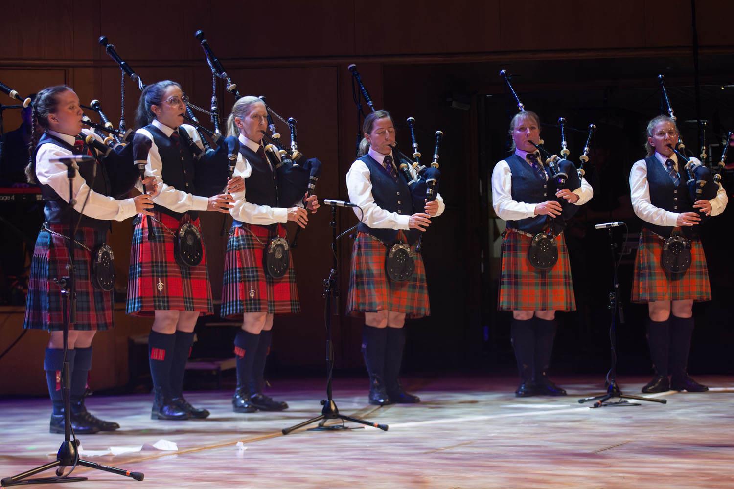 The 7% of female pipers in Grade 1 bands performed at Shotts & Dykehead Caledonia's August 2025 "SOLAS" concert in Glasgow.