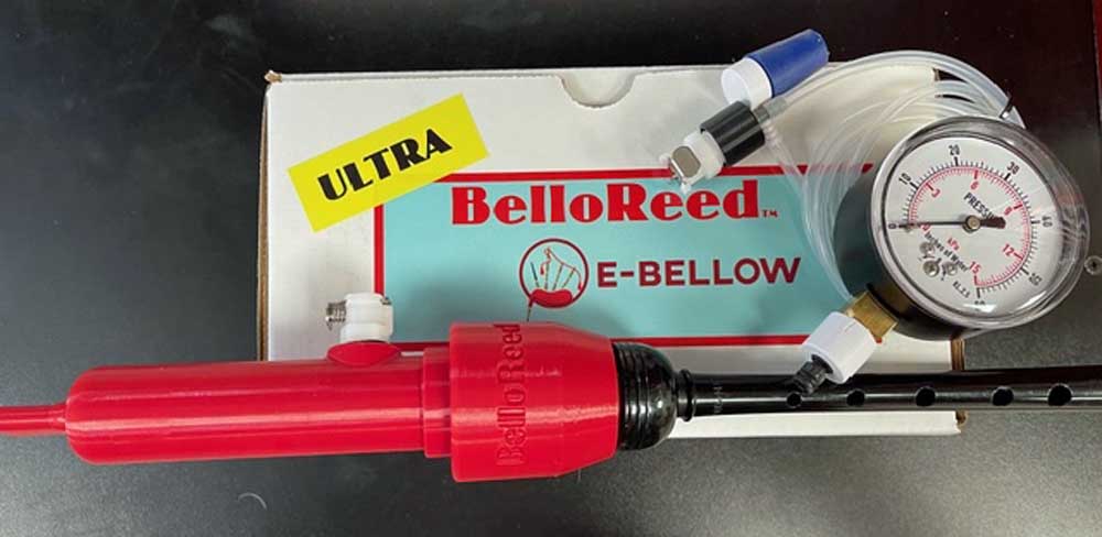 The BelloReed accommodates hemped chanter or drone tenon diameters between 19 and 23m with one twist..