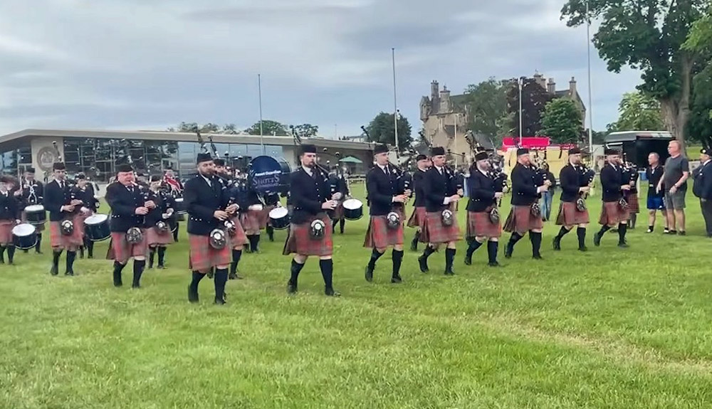 Shotts & Dykehead Caledonia marching off as 2026 British Champions.