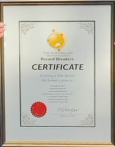 The official certificate