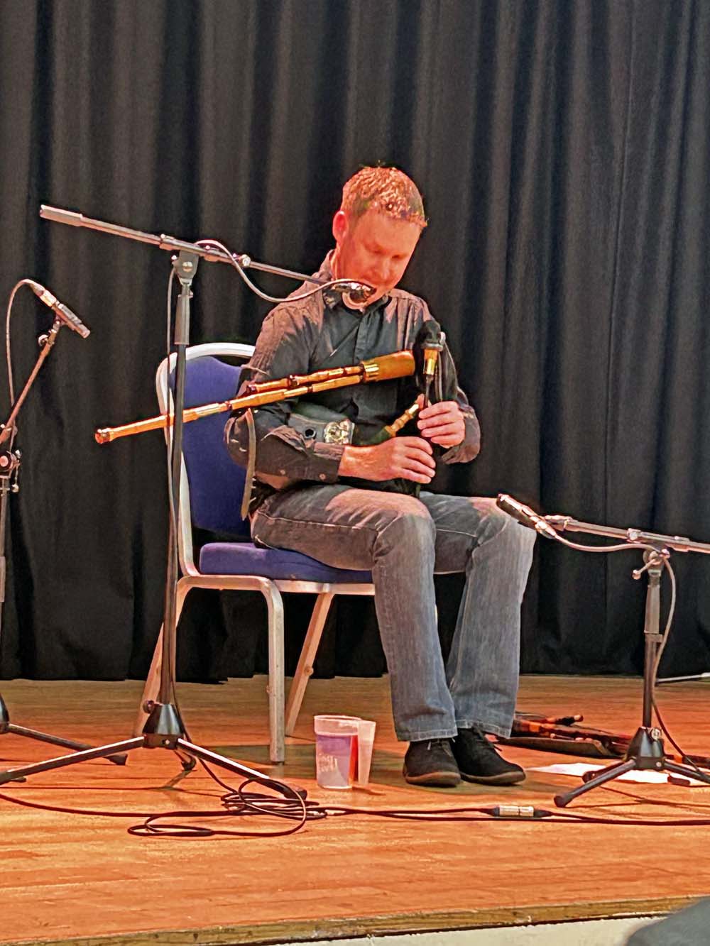 Fin Moore delivering the goods at lunchtime recital.