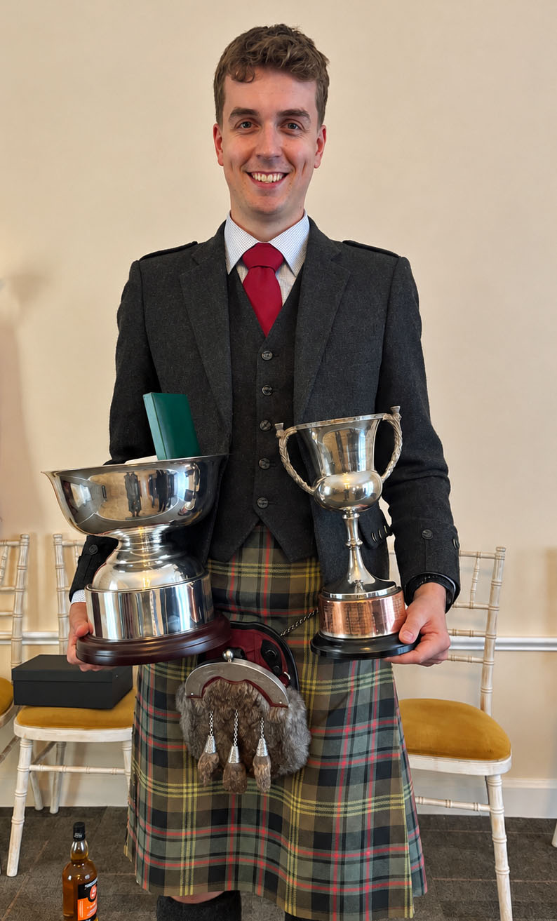 Brodie Watson-Massey with Springbank 2026 trophies