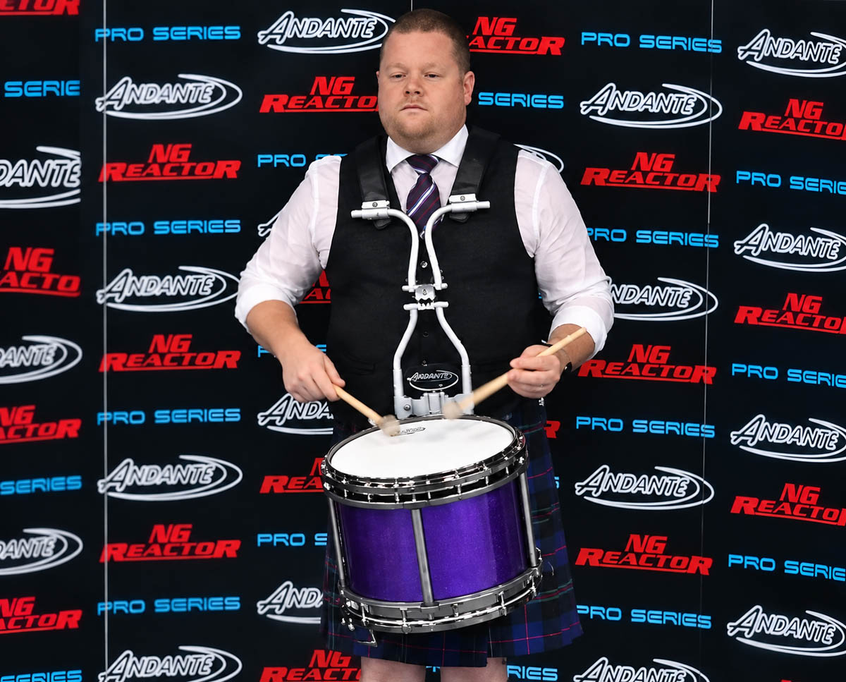 Derek Cooper competing at the 2025 World Solo Drumming Championships.