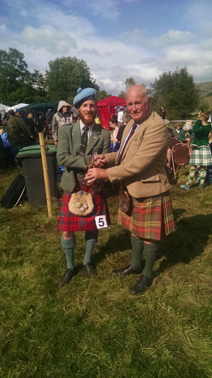 Nick Hudson received a trophy at Glen Isla.