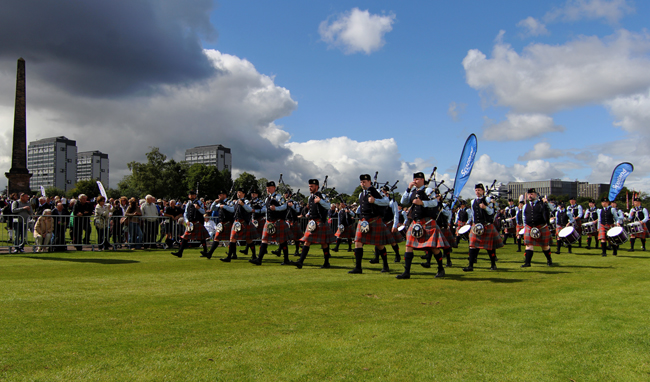 Shotts & Dykehead Caledonia entering the arena.