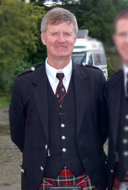 Ian Duncan as pipe-major of the Grade 1 Lothian & Borders Police Pipe Band, 2011.