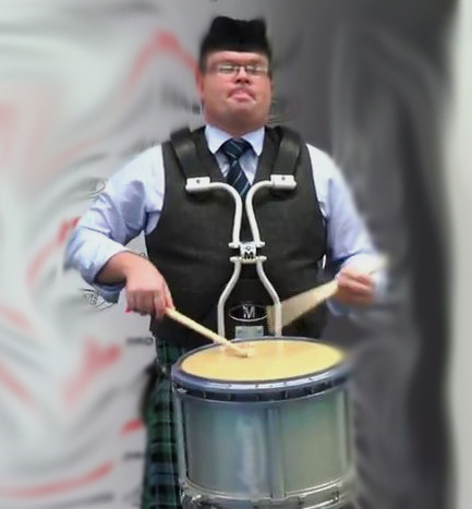 Steven McWhirter competing in the 2016 World Solo Drumming Championship.