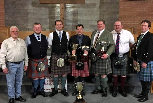 Ian Swinton (left) with prizewinners at his namesake contest (L-R): Jack Williamson, Andrew Carlisle, Andrew Lewis, Matt Pantaleoni, Alastair Murray and Teddy Krogh.