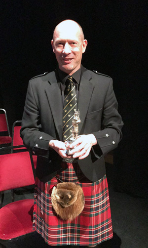 Iain Speirs with the Clasp trophy.