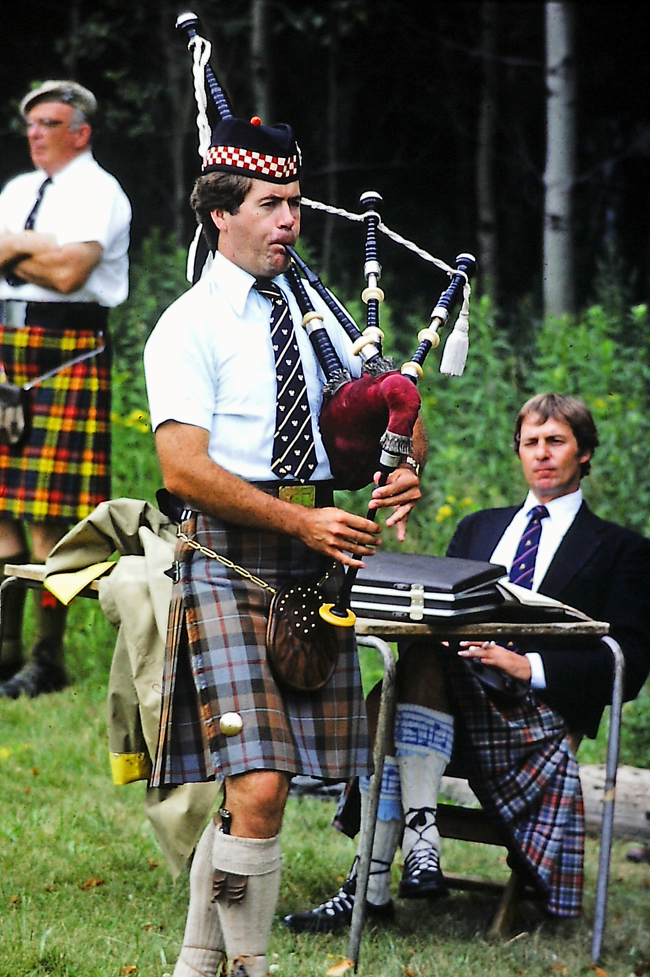 Bob Worrall and Roderick MacDonald, Cambridge Highland Games, 1981.