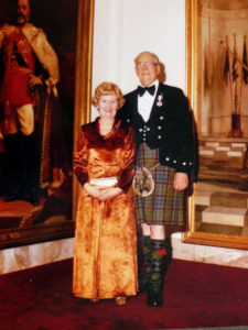 Malcolm Nicholson with wife Elsie at his investiture as a Member of the Order of Canada, Rideau Hall, Ottawa, Ontario – April 19, 1978.