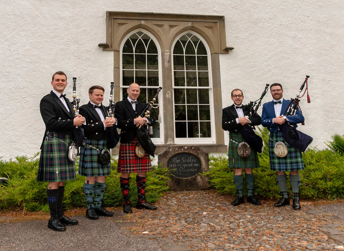 Competitors at the 2018 Donald MacDonald Quach (L-R) Craig Sutherland, Callum Beaumont, Iain Speirs, Alasdair Hendersons and Glenn Brown.