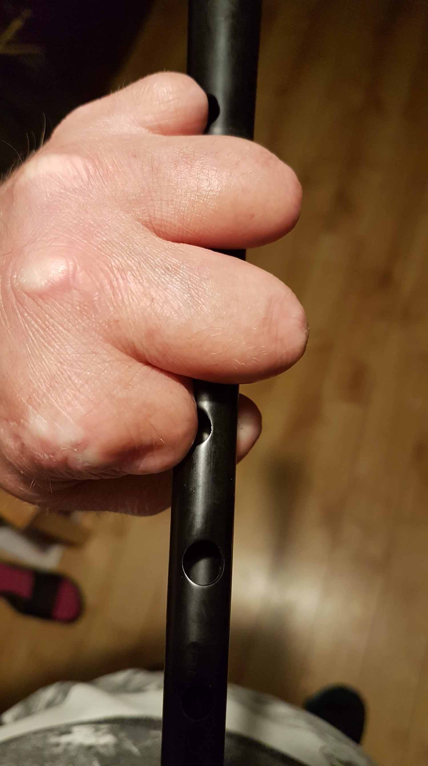 Andrew Shilliday's hand on the chanter.