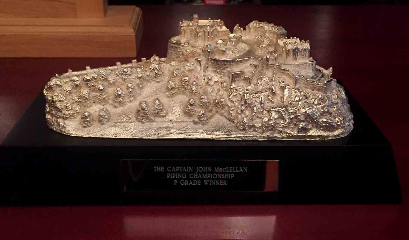 The Edinburgh Castle Trophy that went to overall Premier Grade winner Iain Speirs.