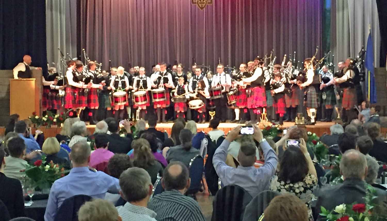 Today's Edmonton Youth Pipe Band performing at its 90th anniversary concert in March in Edmonton.