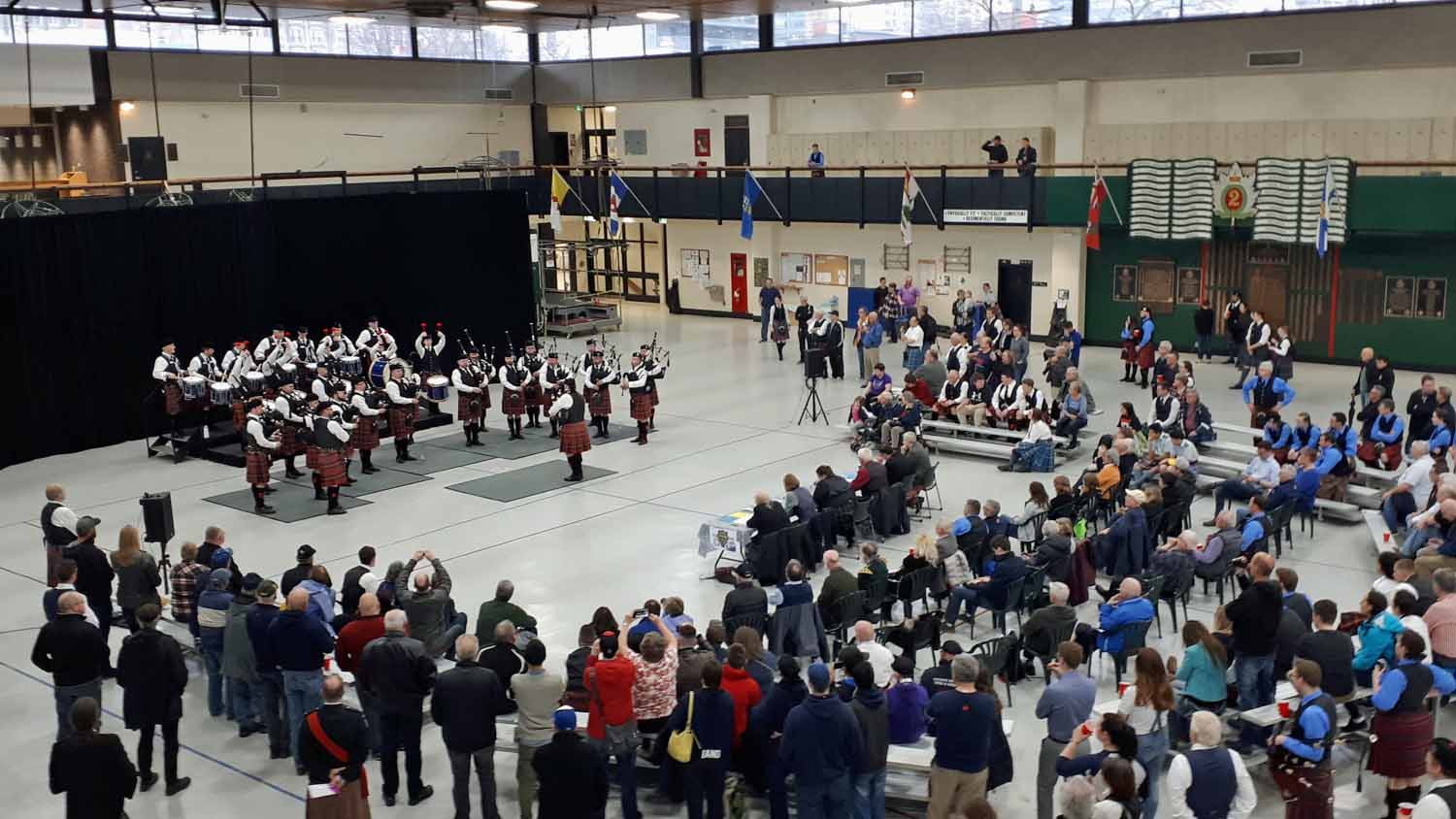 Concert formation at Moss Park Armoury.