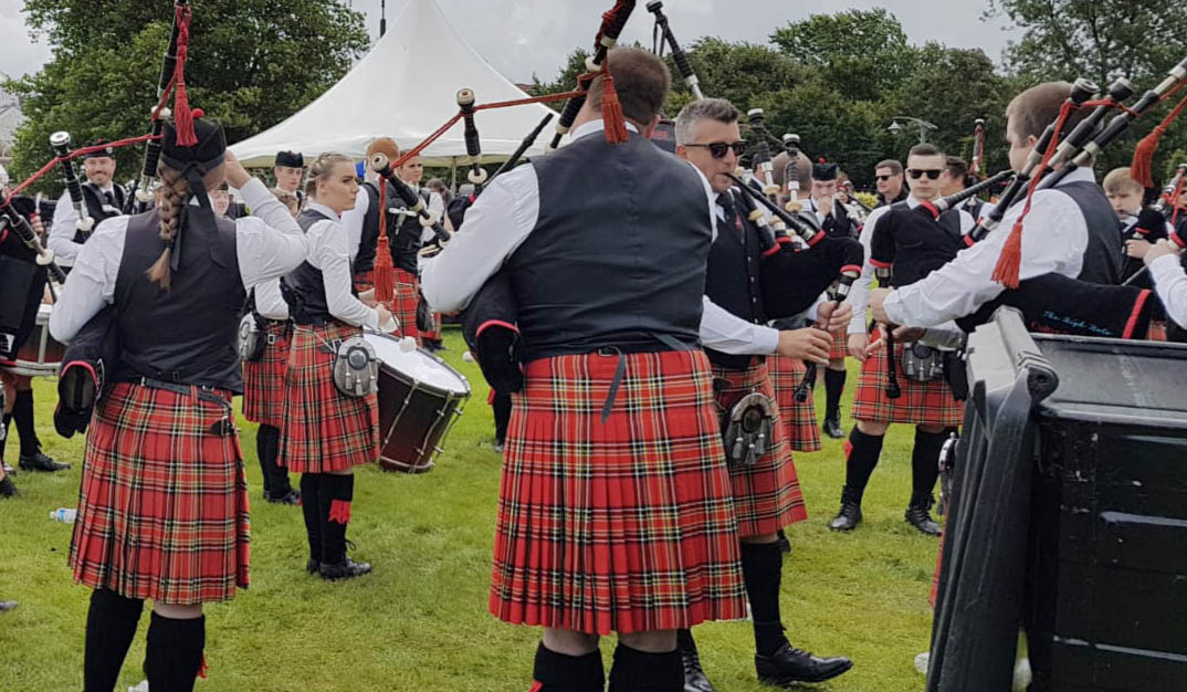 Jason Briscoe helping Culter & District with tuning at the 2019 World Championships.
