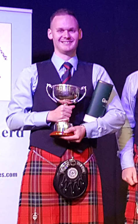 Graham Drummond with the 2019 International Quartet trophy.